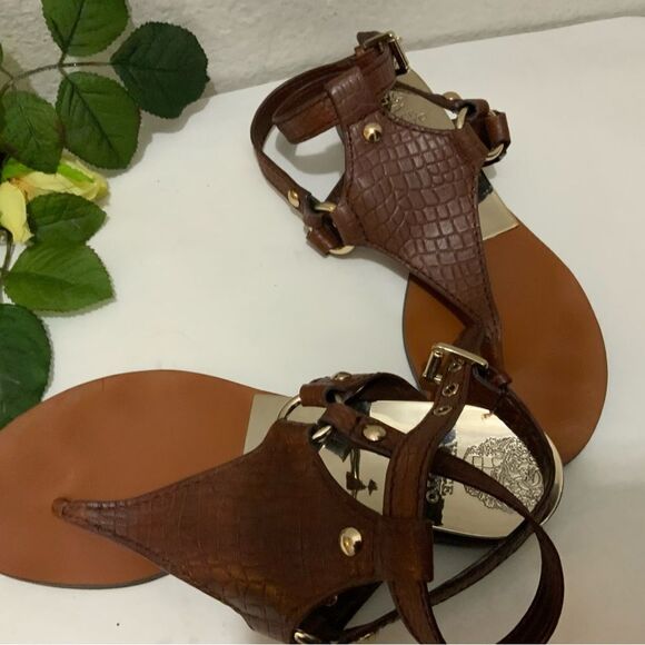 Vince Camuto Gladiator Sandles Size 7.5 shoes sandals animal print - Picture 4 of 12